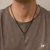 Turandoss Black Cross Necklace for Men Boys, Stainless Steel Cross Pendant Necklaces, Birthday Gifts for Men, Father, Boyfriend, Boys Fashion Stuff - 2 of 4