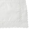 Saro Lifestyle Braided Embroidery Placemat, 14"x20" Oblong, White (Set of 4) - 3 of 3