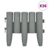 vidaXL Lawn Edgings 36 pcs Gray 393.7" PP - 2 of 4