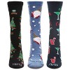 MeMoi Women's 3 Pair Pack Christmas Holiday Cheer Crew Socks - 2 of 3