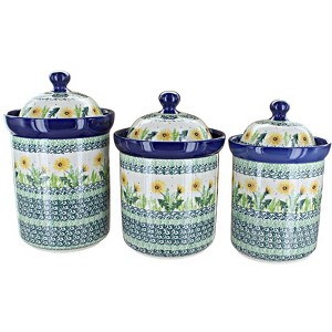 Blue Rose Polish Pottery 1300S Ceramika Artystyczna Canister Set - 1 of 1