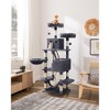 Feandrea 66.1/81.1"H Cat Tree Cat Tower for Indoor Cats, Plush Multi-Level Cat Condo with Scratching Posts, Perches, Caves, Hammock - 2 of 4