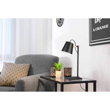 Lacey Structured Table Lamp with Shade Black - EGLO