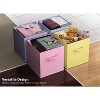 TOBILI Fabric Storage Cubes-Sturdy Collapsible Bins With Handle - 6 Foldable Baskets for Organizing Clothes, Toys - 3 of 4