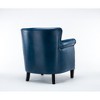 Faux Leather Club Chair with No-Sag Springs, Muted Nailhead Trim, and Solid Wood Legs - 4 of 4