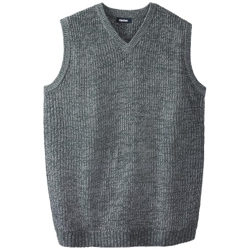 Kingsize Men's Big & Tall Shaker Knit V-neck Sweater Vest - Big - 6xl ...