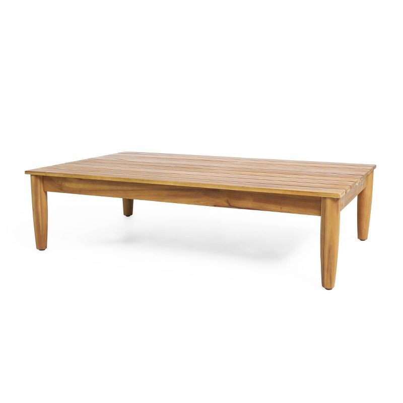 Magnolia Patio Acacia Wood Coffee Table - Teak - Christopher Knight Home, 1 of 7