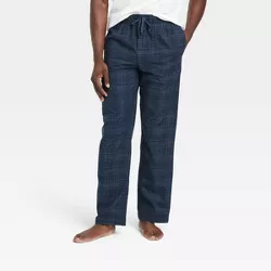 Men's Plaid Flannel Pajama Pants - Goodfellow & Co™ Navy Blue