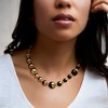 Ross-Simons Italian 14kt Yellow Gold-Plated Necklace With 10-16mm Black Agate Beads Size 18 - 2 of 3
