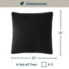 PAVILIA Set of 2 Throw Pillow Covers, Decorative Velvet Square Cushion Cases for Bed Sofa Couch Bedroom Living Room - 4 of 4