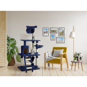 Go Pet Club 62" Classic Cat Tree with Sisal Covered Posts F67 - 1 of 1