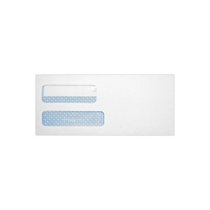 Quality Park Redi-Seal Self Seal #10 Double Window Envelope 4 1/2" x 9 1/2" White 24559-QP-250 - 1 of 1