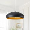 Dewdrop Contemporary 1-Light Pendant 19.6 in Matte Black and Gold Iron Finish ETL Approved Adjustable Hanging Lamp for Dining Room Entryway Kitchen - 2 of 4