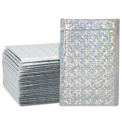 Stockroom Plus 50 Count Holographic Bubble Mailers for Shipping (8.5x12 in)