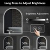 Lirago Smart Anti Fog LED Bathroom Mirror Dimmable Arch Design Aluminum Frame with Waterproof Backplate V Shaped Hooks 38"H x 1.37"D x 26"W - 4 of 4