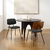 Art Leon Mid Century Modern Bentwood Dining Chairs with Faux Leather and Metal Frame, Set of 2 - 2 of 4
