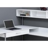 PAGED Simple Modern Computer Desk, Trapezoid Home Office Desk with 4 Storage Drawers, Wooden Desktop and Metal Legs for Office, Study - 3 of 4