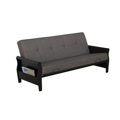 Charles Convertible Futon Sofa Bed Dark Gray - Serta