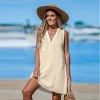 Women's Solid Sleeveless Crinkle Mini Dress - Cupshe - 3 of 4