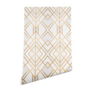 Elisabeth Fredriksson Golden Geometric Wallpaper Yellow - Deny Designs - 1 of 4