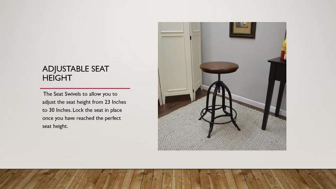 Wren Adjustable Stool - Carolina Chair & Table, 2 of 5, play video