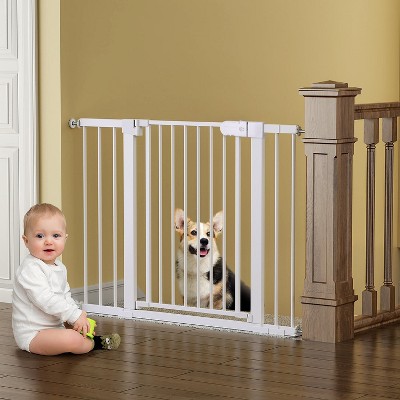 BabyBond 27-43 Inches Baby Gate for Stair and Doorway,with Extenders and Pressure/Hardware Mounting Kit, 36" Tall