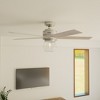 Hunter 52" Xidane Brushed Nickel Lighted Ceiling Fan with 5 Light Gray Oak Blades and Handheld Remote Control - 2 of 4