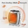ZAFRO Small Space Heater Electric Portable Heater Fan for Home and Office Ceramic Fan Heaters with Adjustable Thermostat, 750W/1500W - 2 of 4