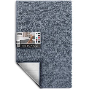 Hearth & Harbor Bathroom Rugs, Machine Washable Chenille Bath Mat for Bathroom - 1 of 4