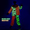 Neon Terror Blacklight Reactive Clown Adult Costume - 3 of 4