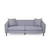 90" Upholstered Contemporary 3-Seater Sofa with Deep Channel Stitching - 4 of 4