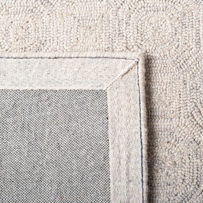 Elegance Squared 59" Hand-Tufted Gray Wool Area Rug