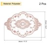 Unique Bargains Polyester Flexible Embroidery Vintage Pattern Washable Table Place Mats 2 Pcs - 2 of 4