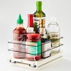 Vertical Spice Cabinet Mounted Storage Drawer Organizer with a Full Extension Slide and Elastic Flex Sides for Large Jars and Containers, Cream - 4 of 4