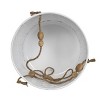 Large Multi Pattern Metal, Jute & Wood Hanging Planter - Foreside Home & Garden - 3 of 4