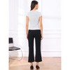 INSPIRE CHIC Women's Houndstooth Elegant Crew Neck Cap Sleeve Work Office Blouse - 3 of 4