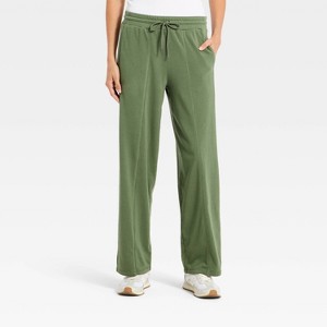 Women's Mid-Rise Fleece Tapered Ankle Sweatpants - Universal Thread™ - 1 of 3