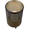 Northlight Iron Grid Pillar Candle Holders - 12" - Black and Gold Finish - Set of 3 - 4 of 4