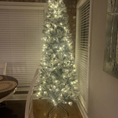 8FT Pre-Lit Hinged Christmas Tree Snow Flocked w/ 9 Modes Remote Control  Lights, 1 unit - Kroger