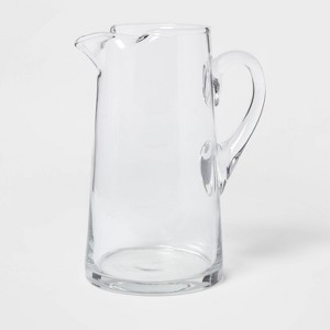 90 fl oz Glass Tall- Pitcher with Handle - Threshold™: Traditional Clear Drink Server, Lead-Free, BPA-Free - 1 of 3