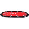 VisioGear Folding Poker Table Top for 10 Players, Tri-Fold Texas Holdem Blackjack Game Tabletop, Red, 84"*42"*1" - 2 of 4