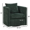 Swivel Ultra-Soft Performance Fabric Barrel Chair with Reversible Seat, Pocket Coil Cushion, and 360-Degree Swivel - 4 of 4