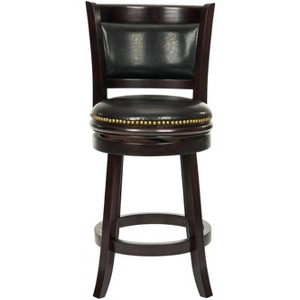 Brockway Swivel Counter Stool - FOX7001 - Cappuccino/Black - Safavieh Couture - 1 of 4