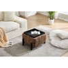 PAGED Modern Reversible Lid Small Coffee Table Ottoman with Hidden Storage,Square Upholstered Storage Center Table for Living Room,Bedroom - 3 of 4