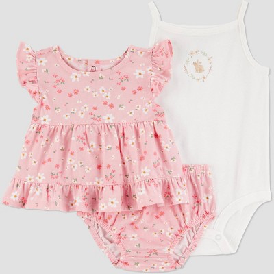 Carter's Just One You®️ Baby Girls' Floral Bunny Top & Bottom Set - Pink