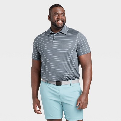 men's striped golf shirts