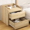 Nightstand with 2 Drawers Bedside Table with Drawers 15.75"D x 23.62"W x 22.83"H - 3 of 4