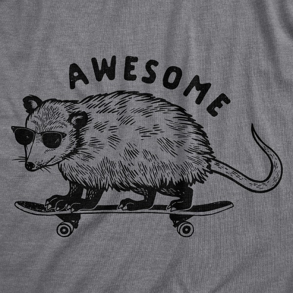 Camiseta 'Awesome Possum' divertida, retro de los 90, gráfico genial para amantes de los animales - Camiseta de Crazy Dog para amantes de los animales 2