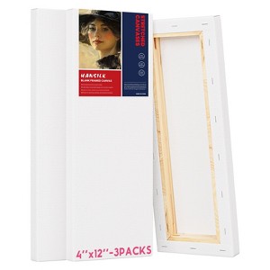 HANSILK Blank Canvases for Painting  4*12 inch of  3pcs - Art Supplies Canvas Panel - 1 of 4
