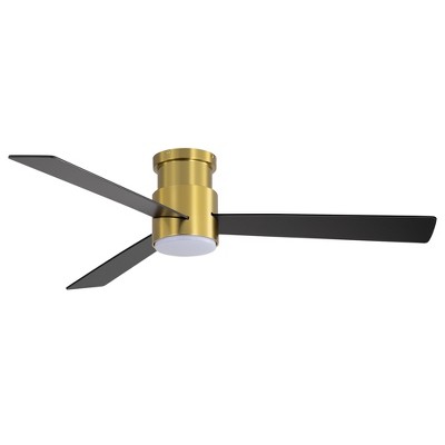 Airsurfer 52-inch 3-Blade Flush Mount Ceiling Fan with LED Light and Remote